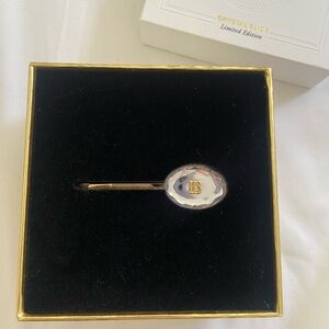 Balmain Crystal Slide limited edition gold plated hair pin NWT